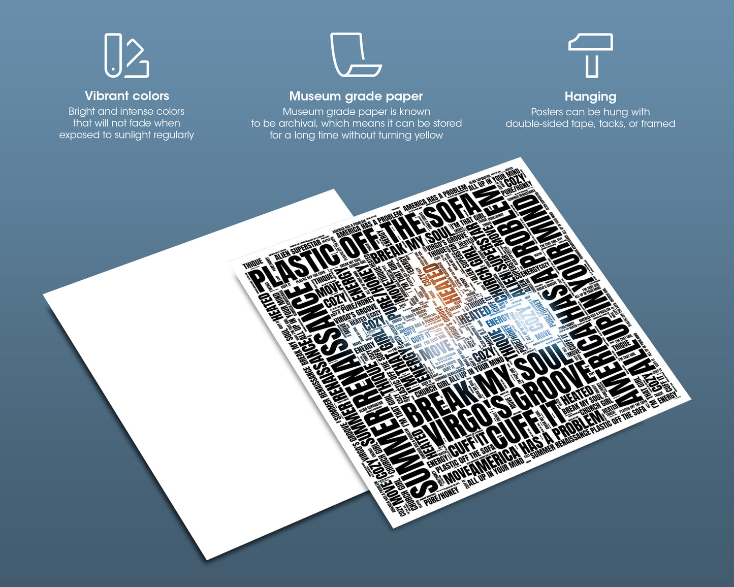 Renaissance album word art square poster