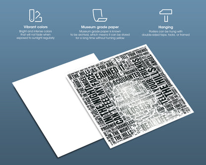 Beauty Behind the Madness album word art square poster