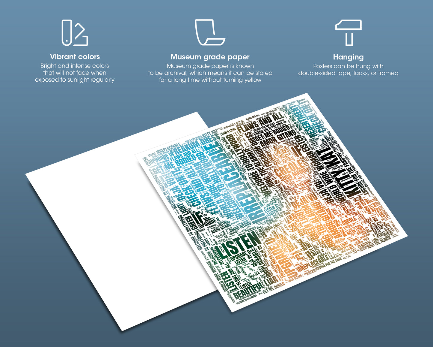 B'Day album word art square poster