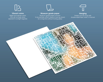 B'Day album word art square poster