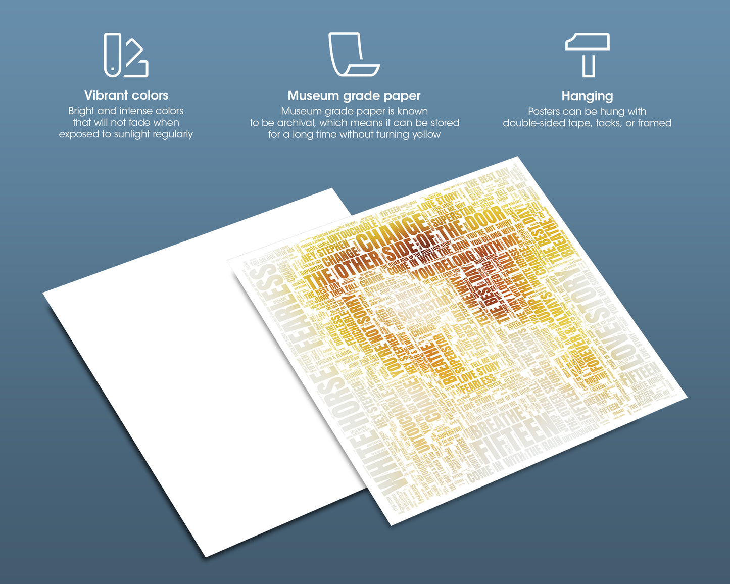 Fearless album word art square poster