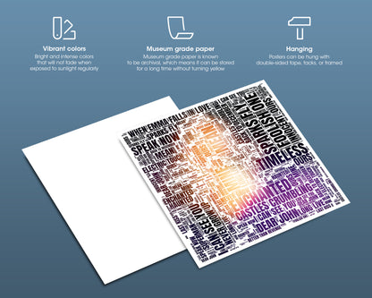 Speak Now TV album word art square poster