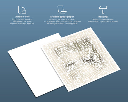 Tortured Poets album word art square poster