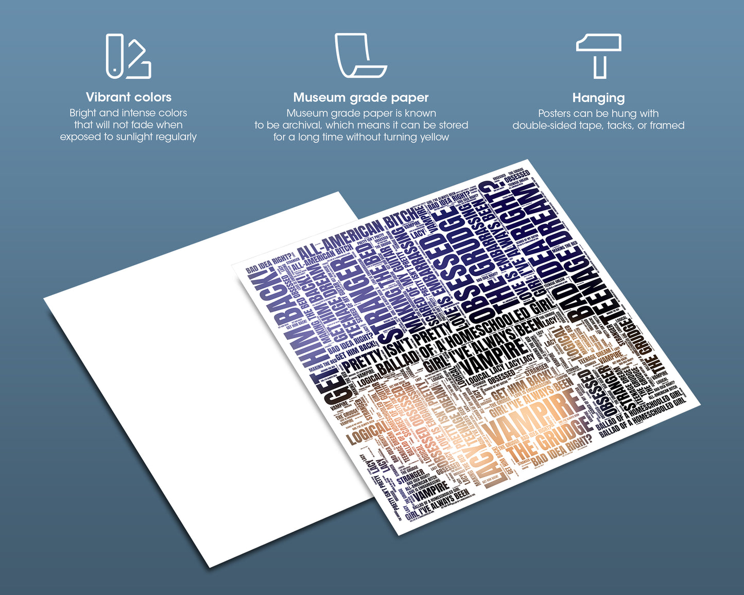 Guts album word art square poster