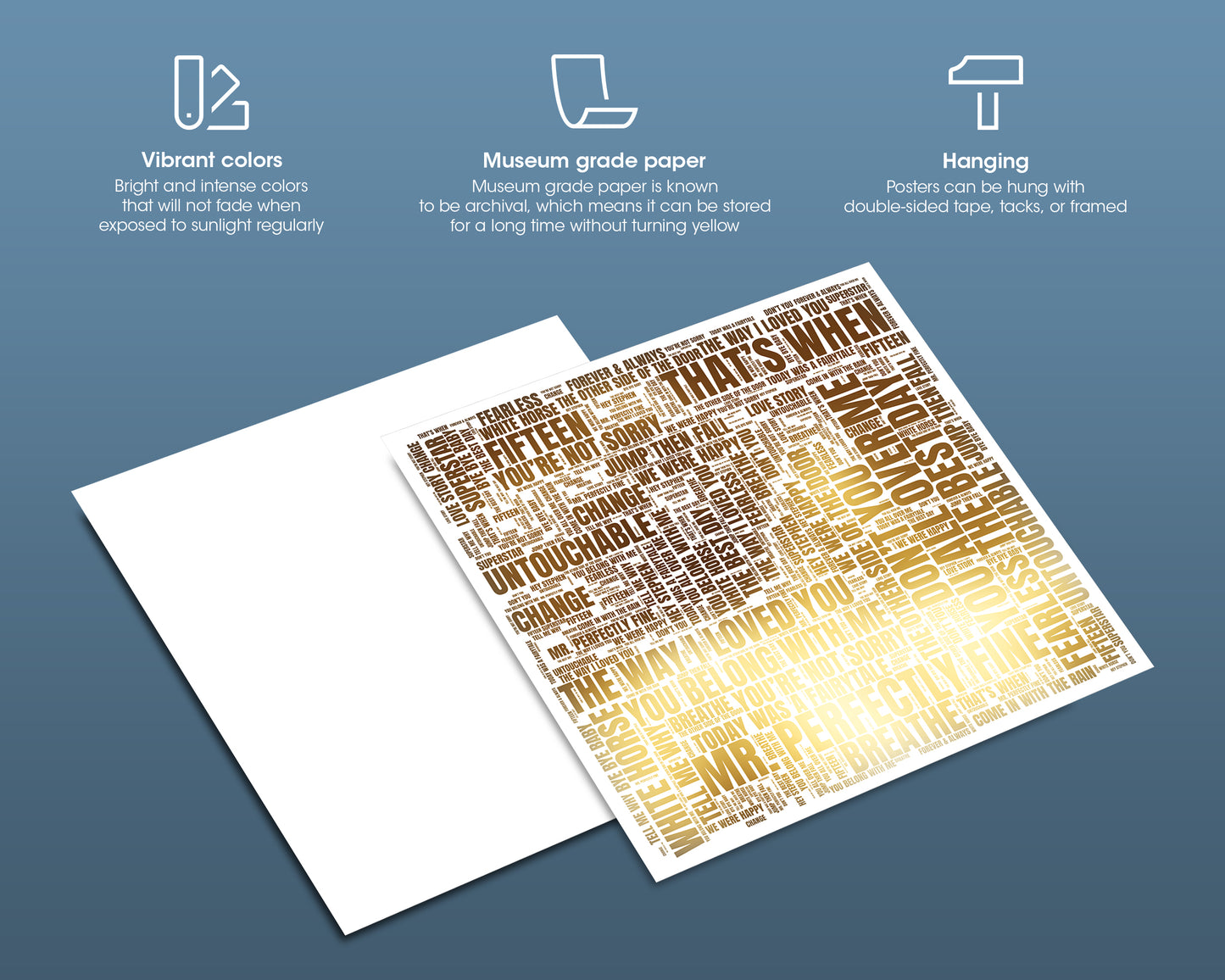 Fearless TV album word art square poster