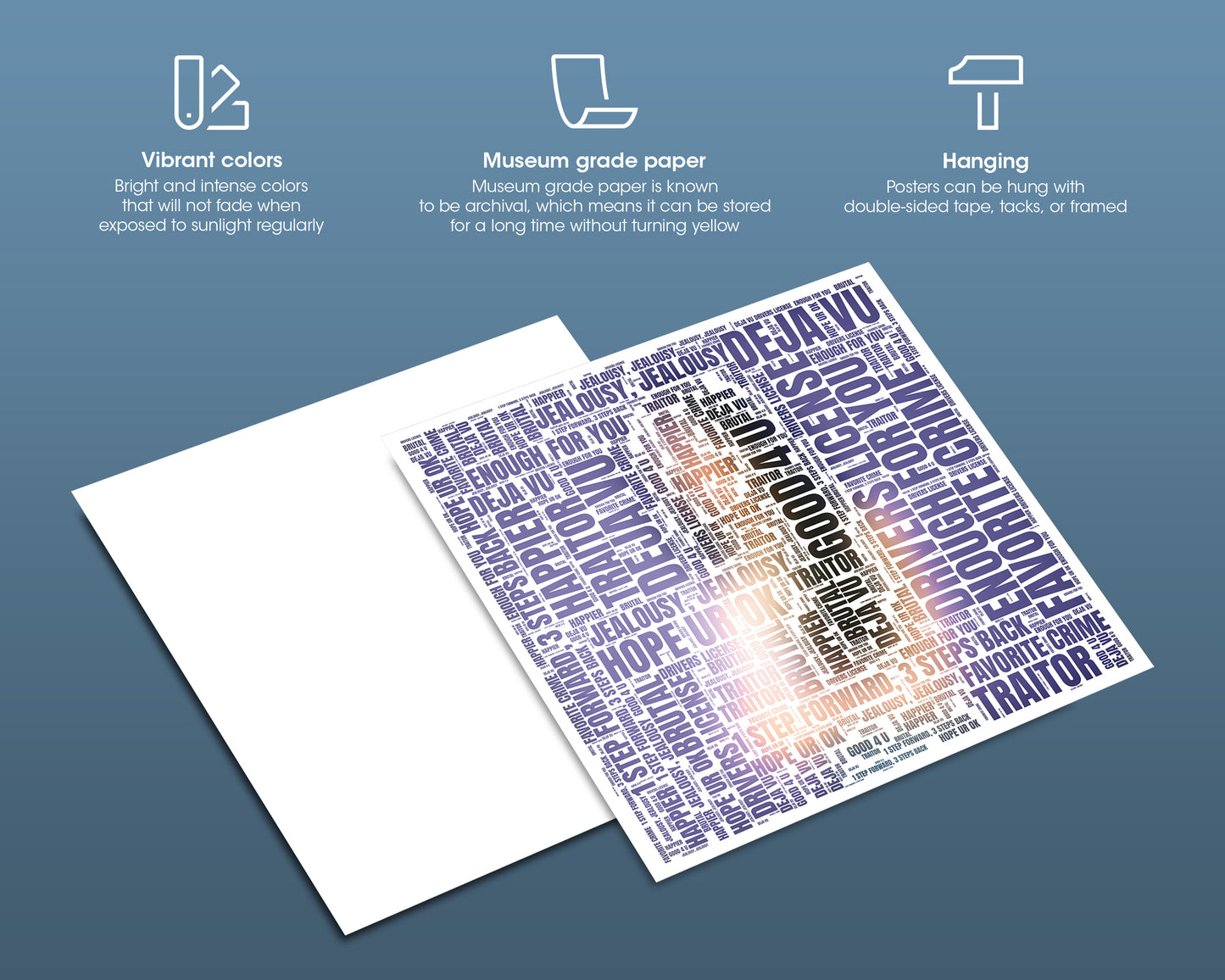 Sour album word art square poster