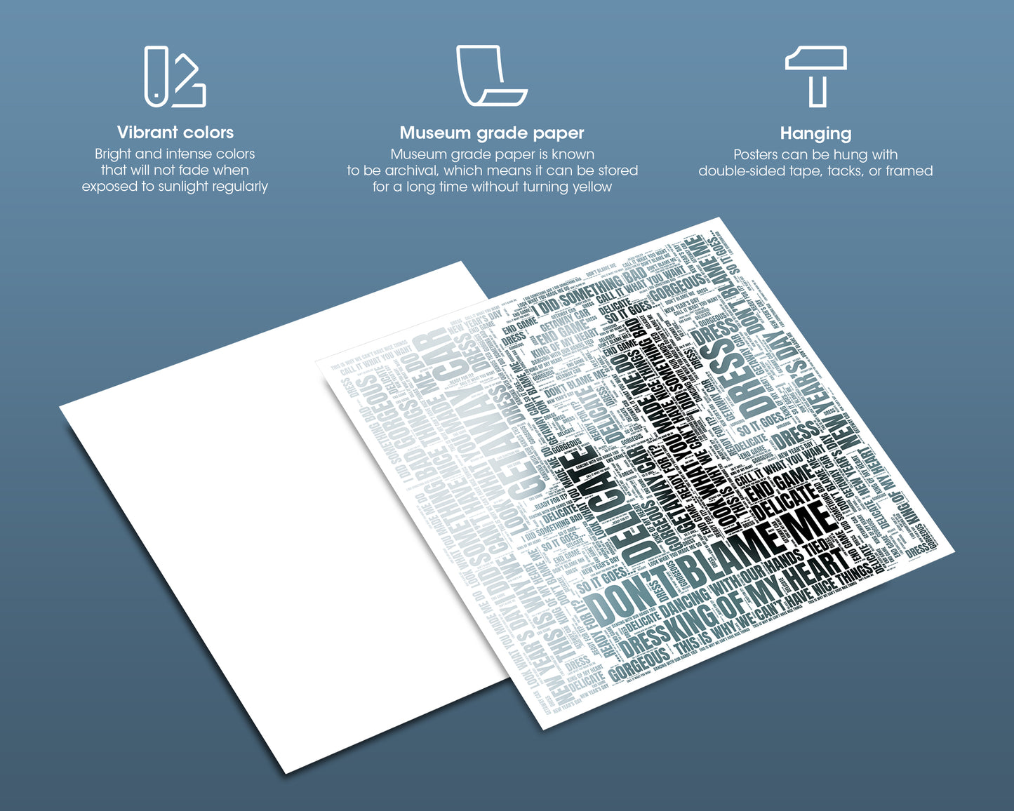 Reputation album word art square poster