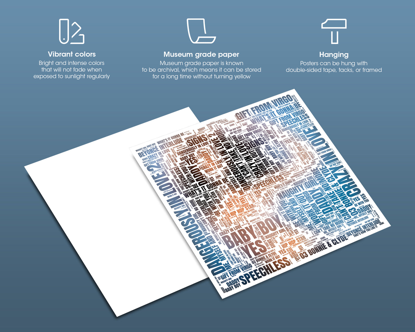 Dangerously in Love album word art square poster
