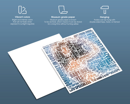 Dangerously in Love album word art square poster