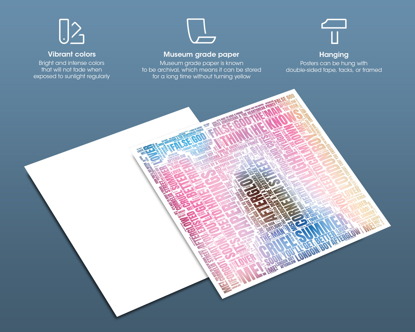 Lover album word art square poster