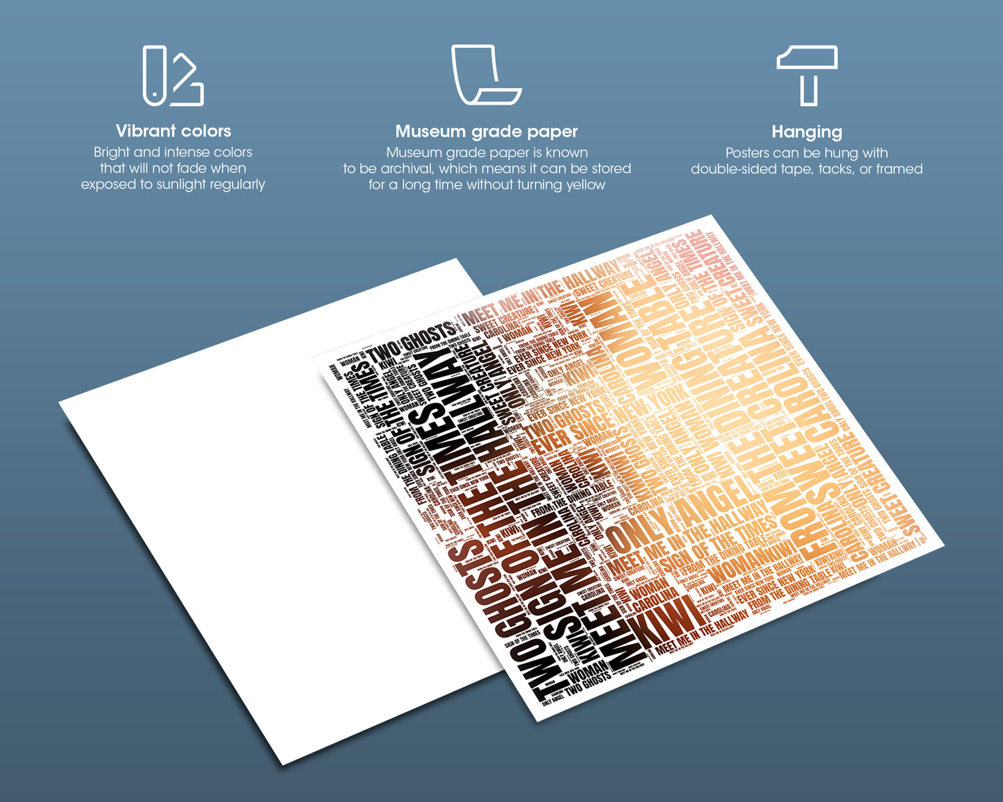 Self-titled album word art square poster