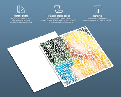 Self-titled album word art square poster