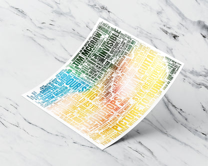 Self-titled album word art square poster