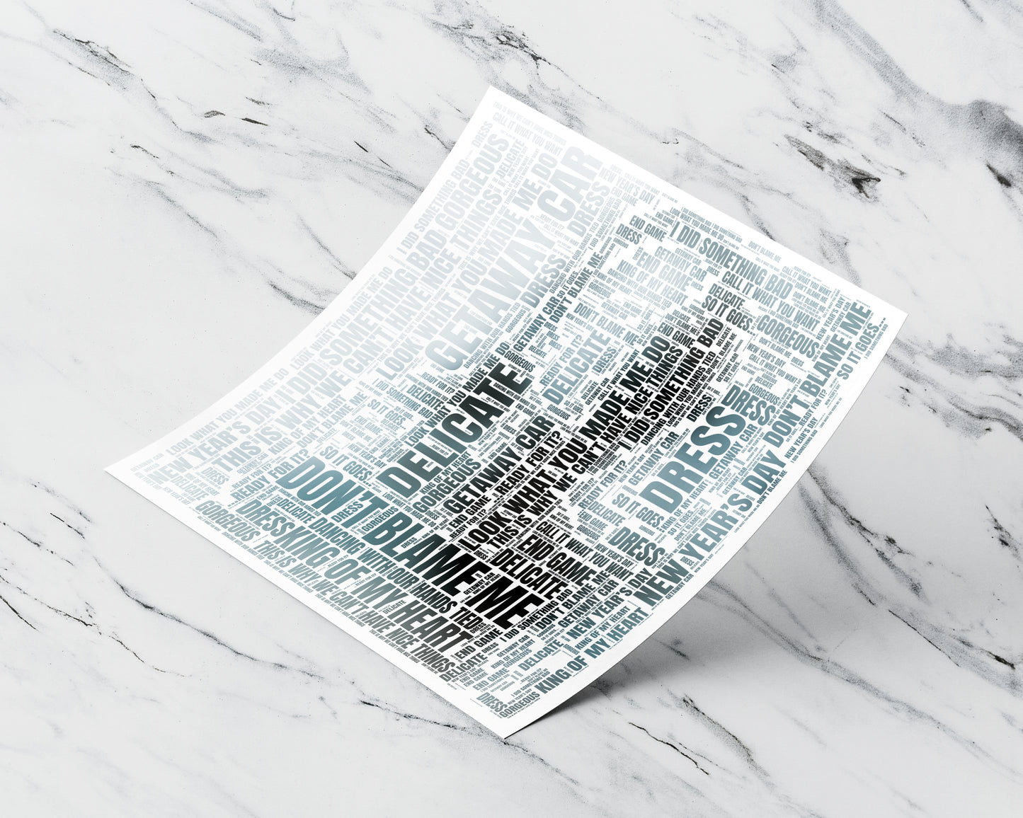 Reputation album word art square poster