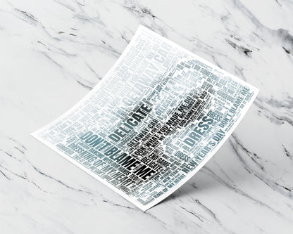 Reputation album word art square poster