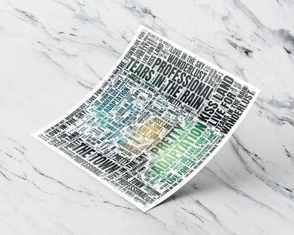 Kiss Land album word art square poster