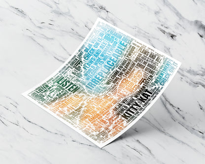 B'Day album word art square poster