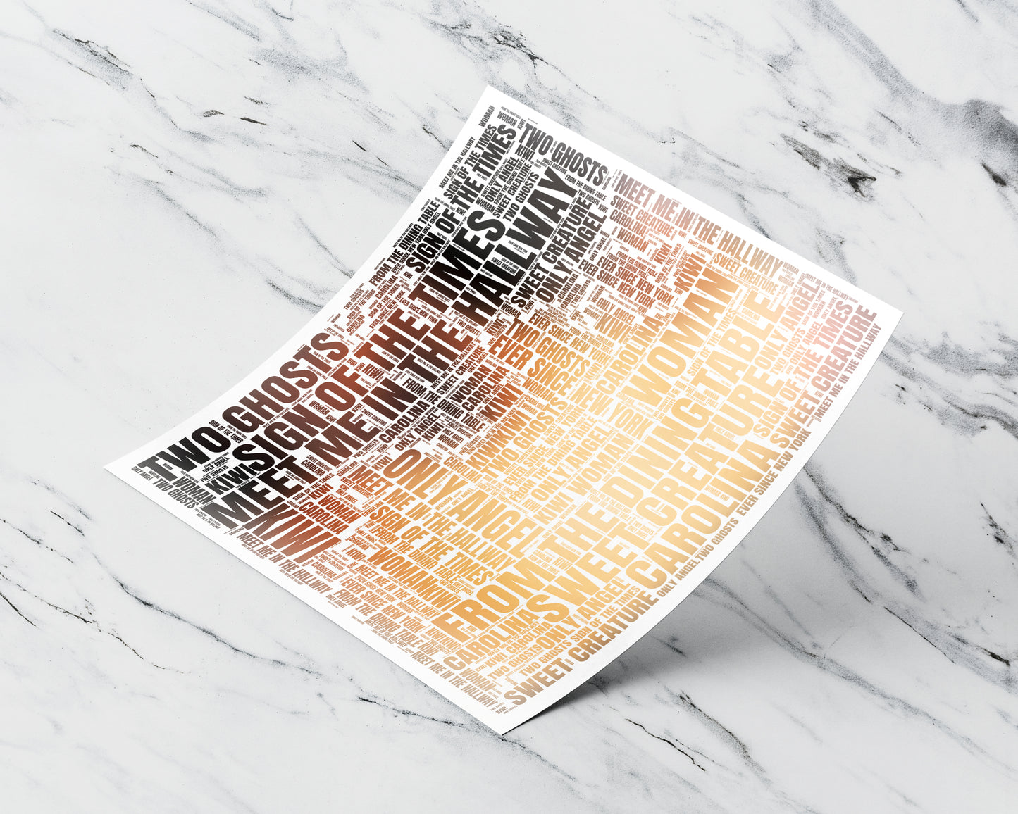 Self-titled album word art square poster