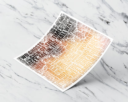 Self-titled album word art square poster