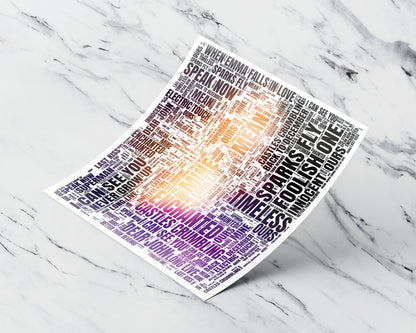 Speak Now TV album word art square poster