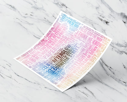 Lover album word art square poster
