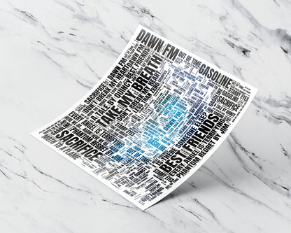 Dawn FM album word art square poster