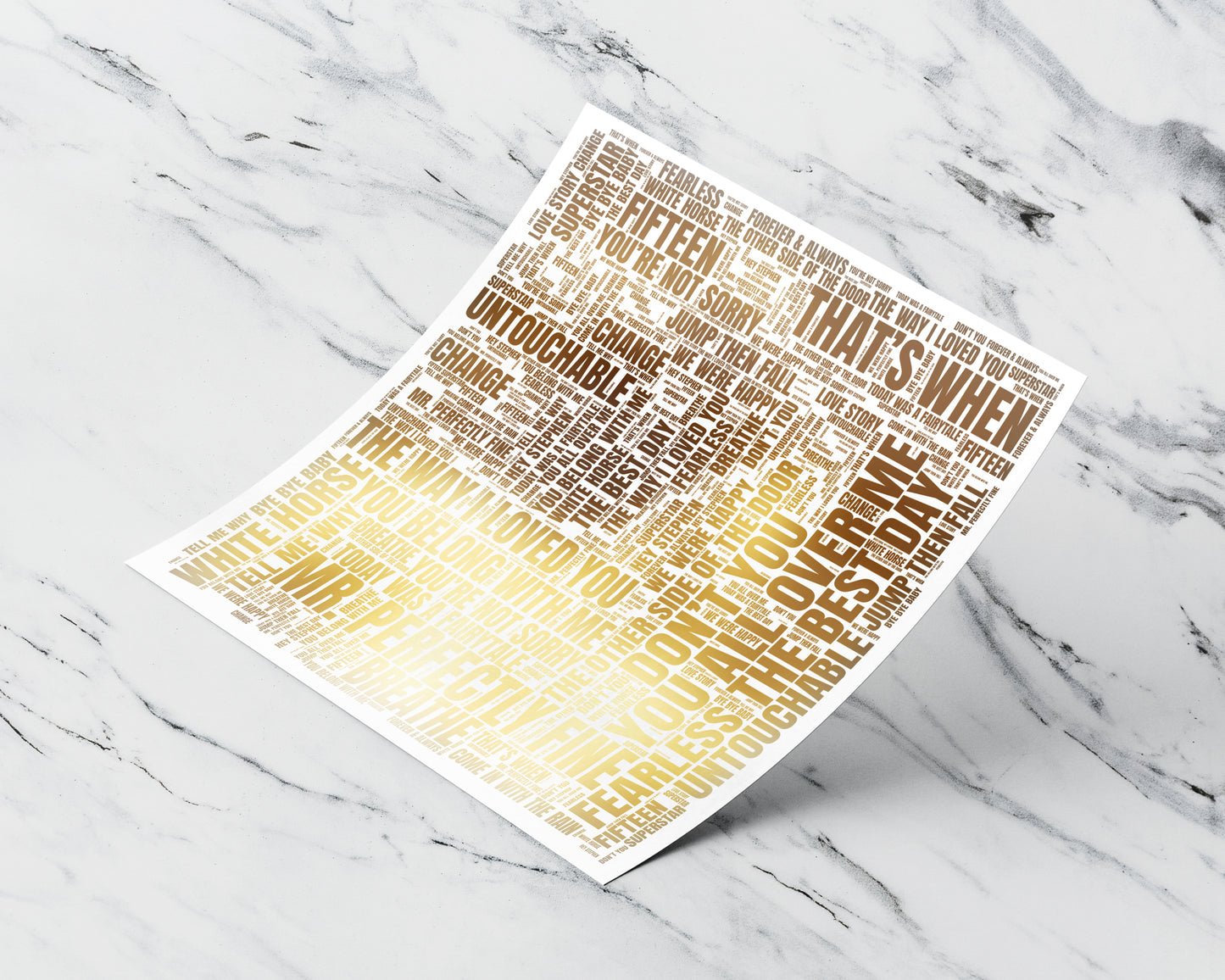 Fearless TV album word art square poster