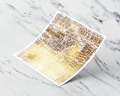 Fearless TV album word art square poster