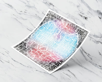 Fine Line album word art square poster