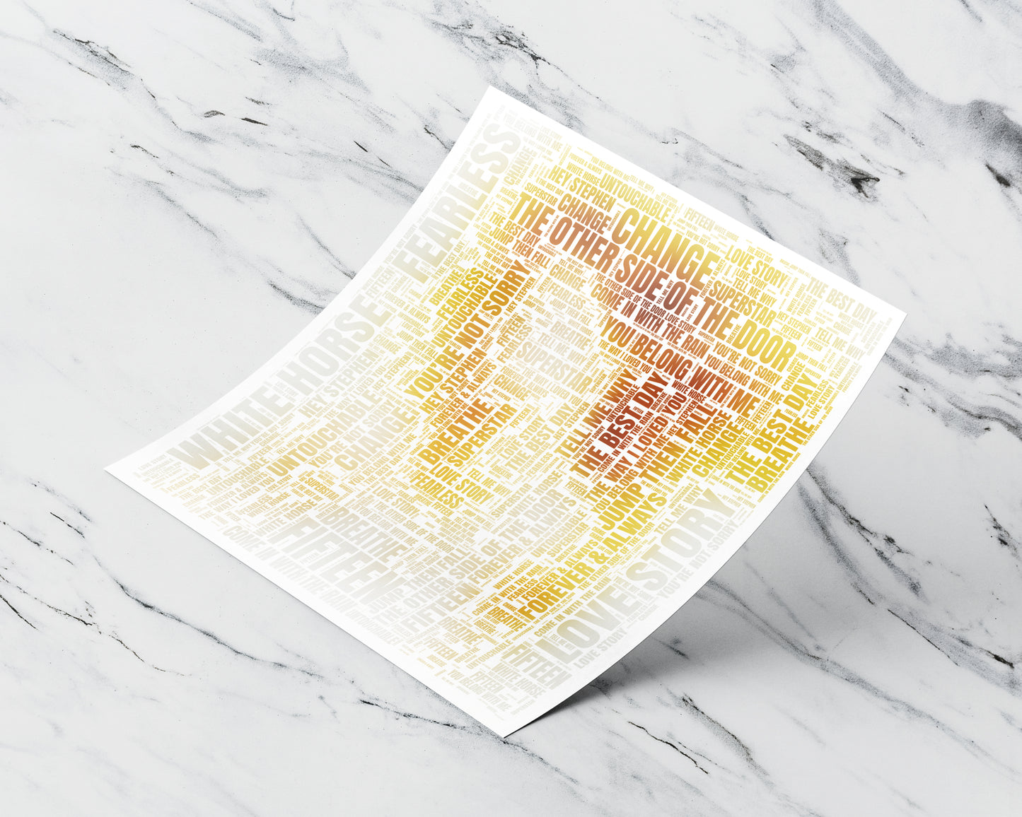 Fearless album word art square poster