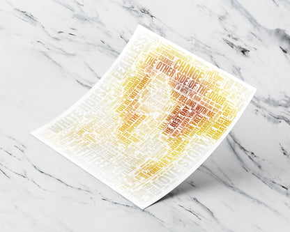 Fearless album word art square poster