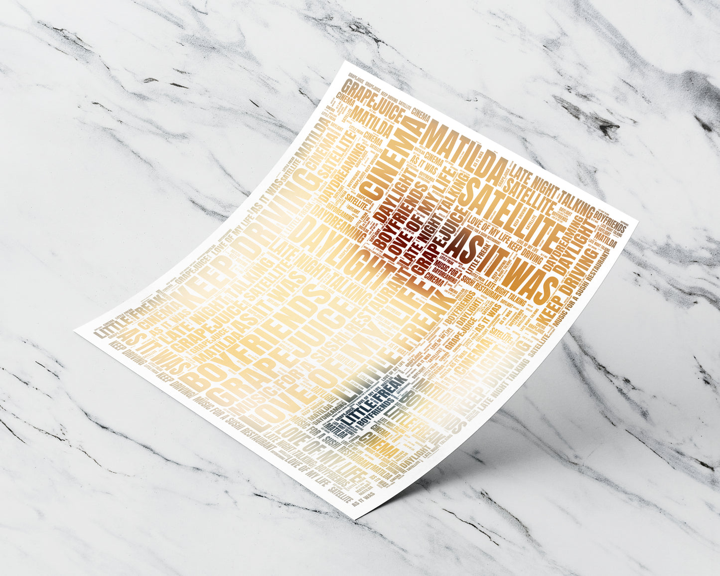 Harry's House album word art square poster