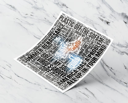 Renaissance album word art square poster