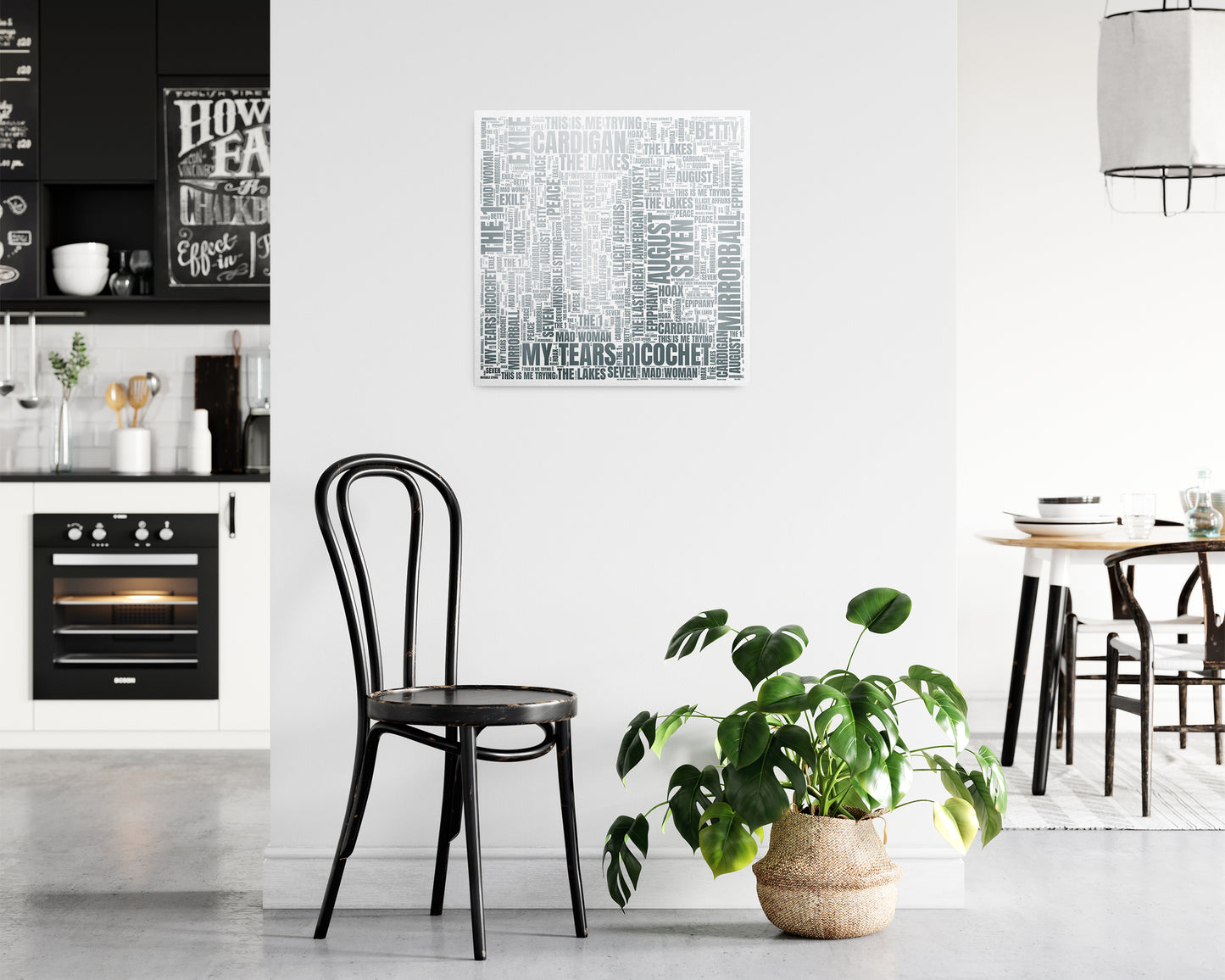 Folklore album word art square poster