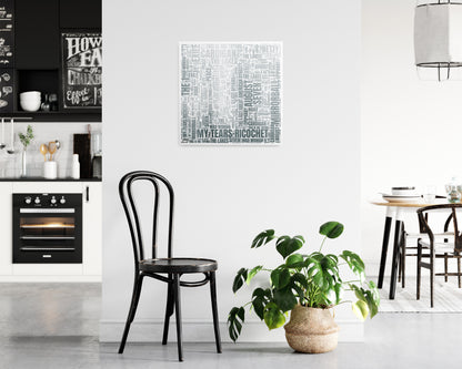 Folklore album word art square poster