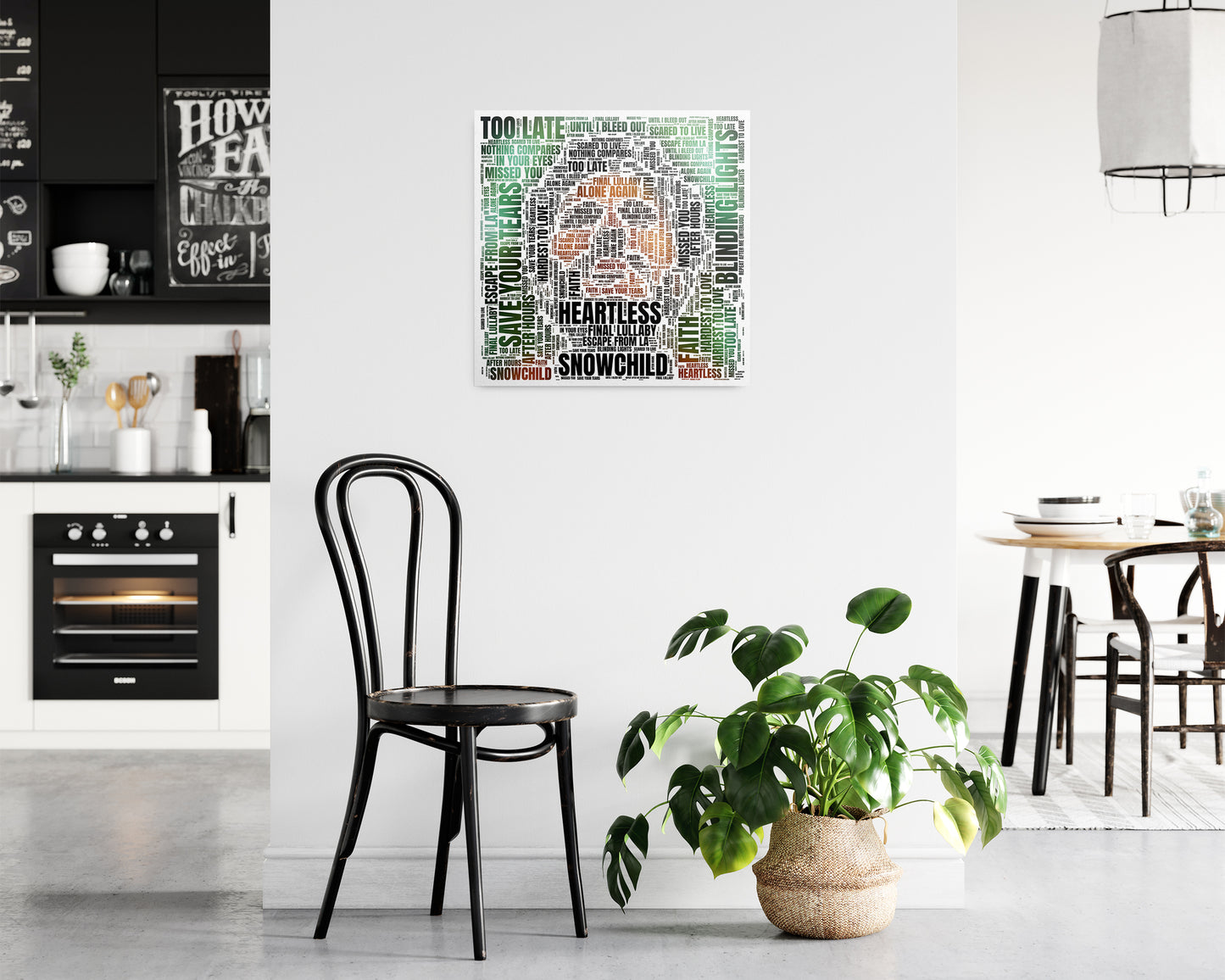 After Hours album word art square poster