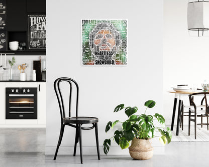 After Hours album word art square poster