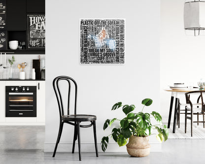 Renaissance album word art square poster