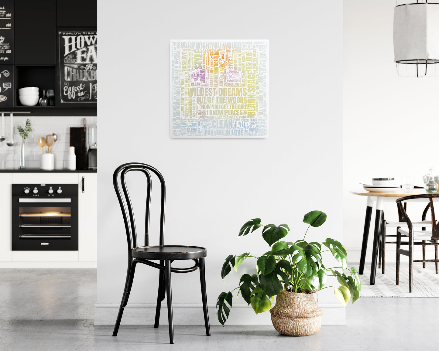 1989 album word art square poster