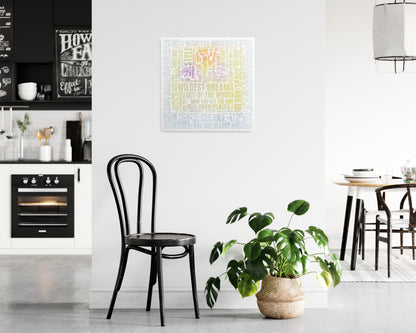 1989 album word art square poster