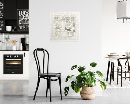 Tortured Poets album word art square poster