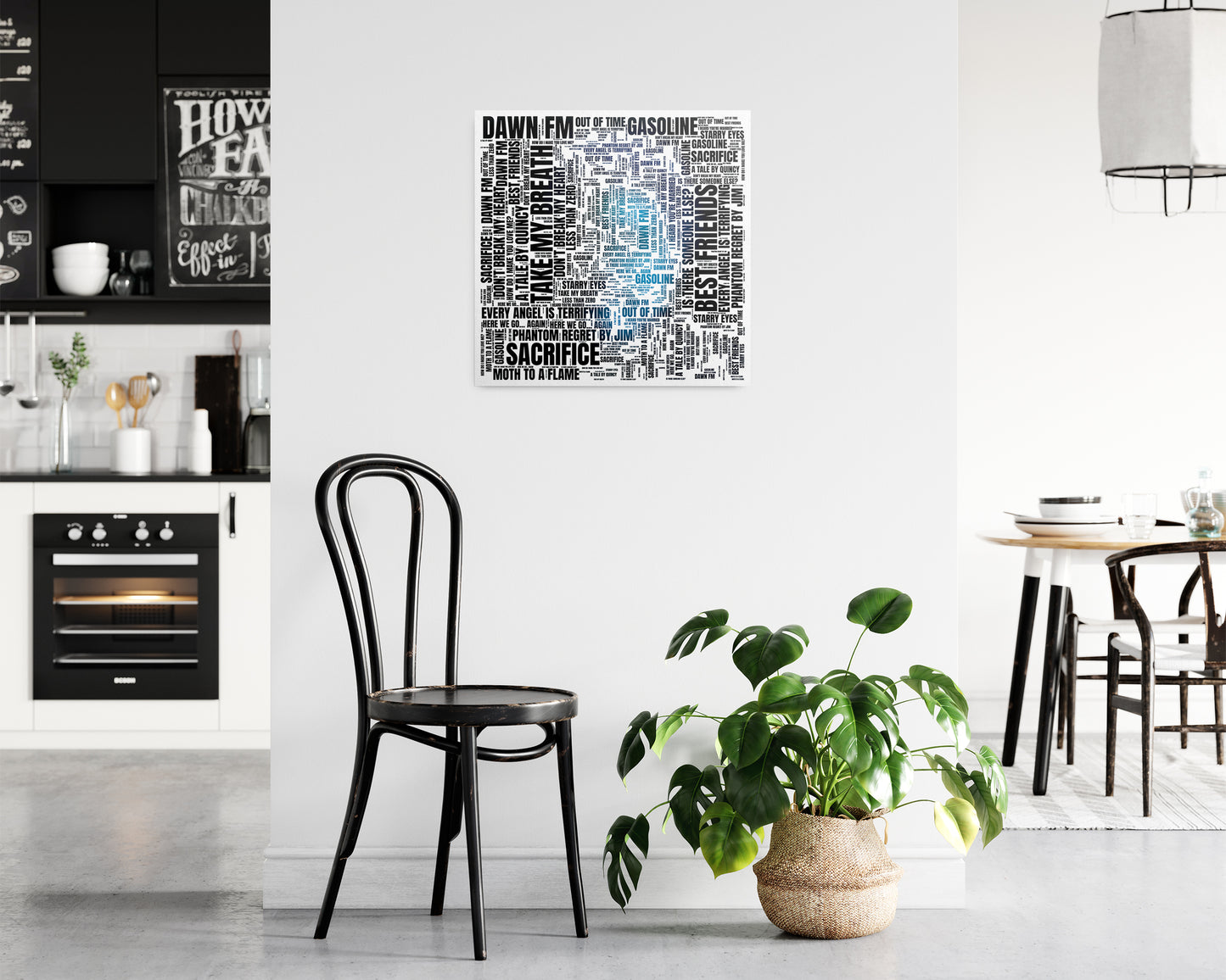 Dawn FM album word art square poster