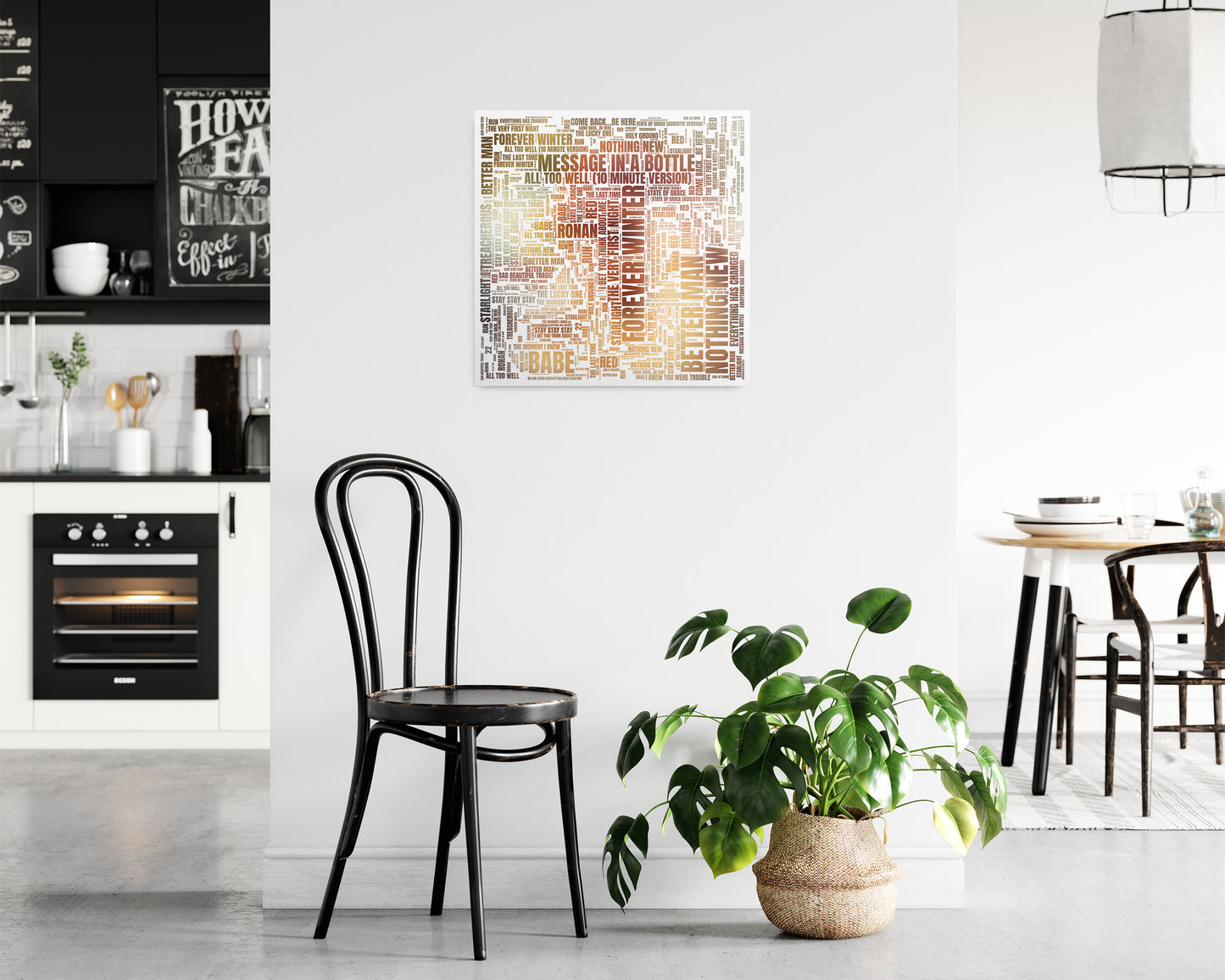 Red TV album word art square poster