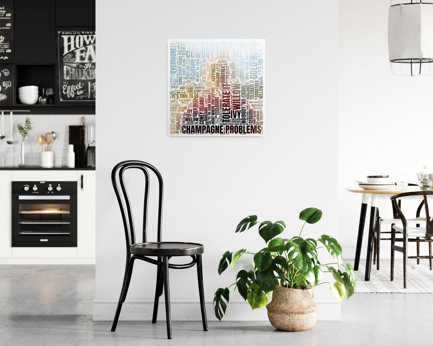 Evermore album word art square poster