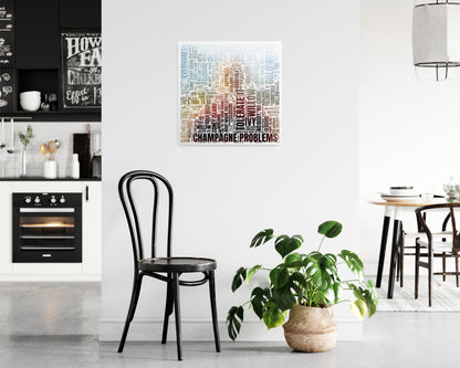 Evermore album word art square poster