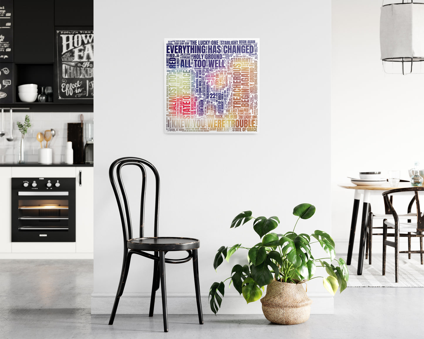 Red album word art square poster