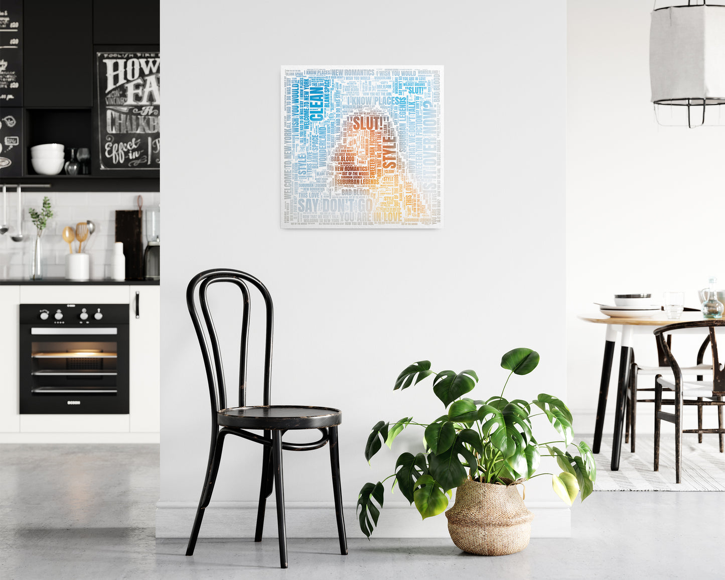 1989 TV album word art square poster