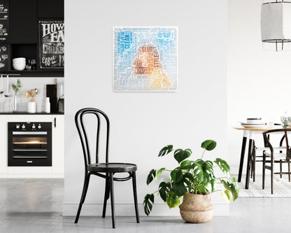 1989 TV album word art square poster