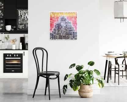 Starboy album word art square poster