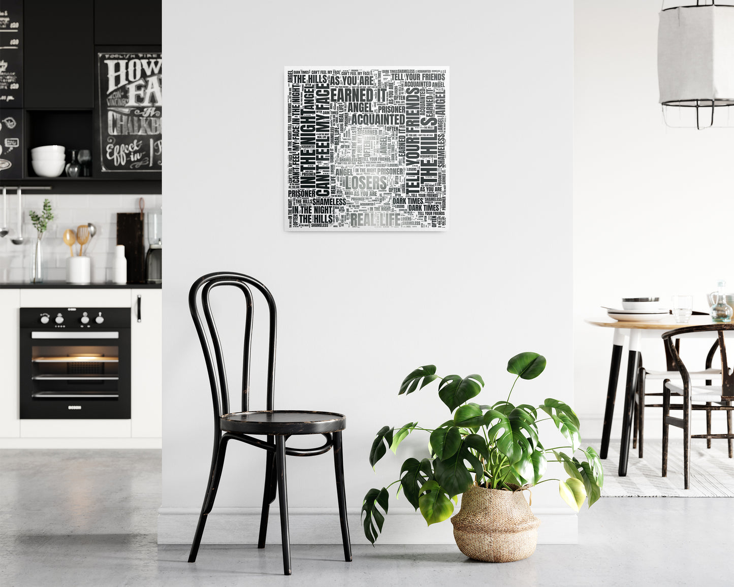 Beauty Behind the Madness album word art square poster